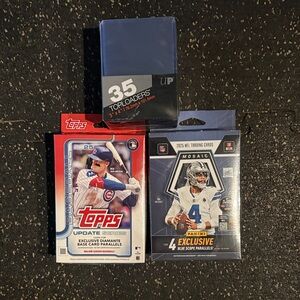 NFL and Topps Trading Cards w Case Holder